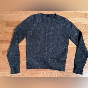 J Crew Gemstone sweater in supersoft yarn Charcoal Grey Size S